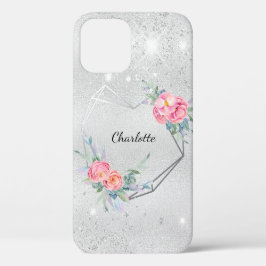 Silberblütenrot Rosa Glitzer Case-Mate iPhone 14 Hülle