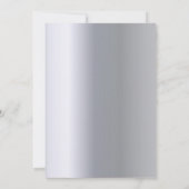 Silberbogen-eleganter Geburtstag Einladung (Rückseite)