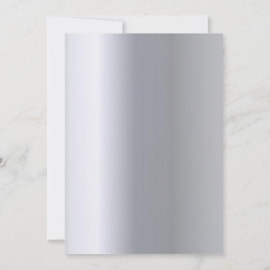 Silberbogen-eleganter Geburtstag Einladung (Rückseite)