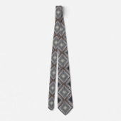Silberbraun blaue Punkte in Diamonds Neck Tie Krawatte (Rückseite)