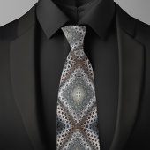 Silberbraun blaue Punkte in Diamonds Neck Tie Krawatte