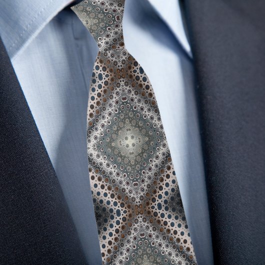 Silberbraun blaue Punkte in Diamonds Neck Tie Krawatte