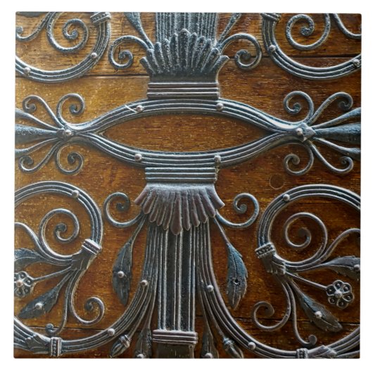 Silberbraunes Holz funkelnde Tür Fliese (Vorderseite)