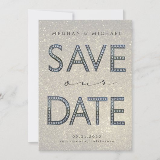 Silberbriefe fabelhaft Save the Date Einladung (Vorderseite)