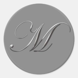 Silberbriefe Runder Aufkleber