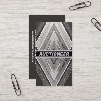 Silberbrillanz des Auktionators Visitenkarte