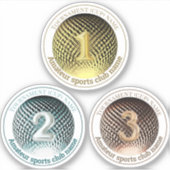 Silberbronzemedaille Gewinner des Rundaufklebers Aufkleber (Vorderseite)