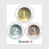 Silberbronzemedaille Gewinner des Rundaufklebers Aufkleber (Blatt)