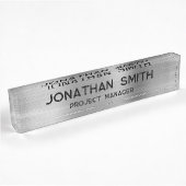 Silberbrushed - Minimalistischer Name Namensplakette