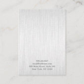 Silberbrushülle Luxusschmuck 3 Ohrenanzeige Visitenkarte (Rückseite)