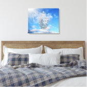 Silberbuddha am Himmel Leinwanddruck (Insitu (Schlafzimmer))
