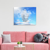 Silberbuddha am Himmel Leinwanddruck (Insitu (Wohnzimmer))