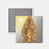 Silberbuddha Magnet (Vorderseite/Rückseite)