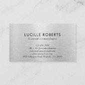 Silberbürste für Metallbuchstaben L Monogram, Haar Visitenkarte (Rückseite)