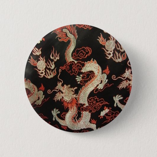 Silberchinesischer Drache Button (Vorderseite)