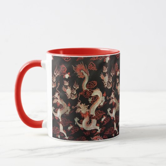 Silberchinesischer Drache Tasse (Links)
