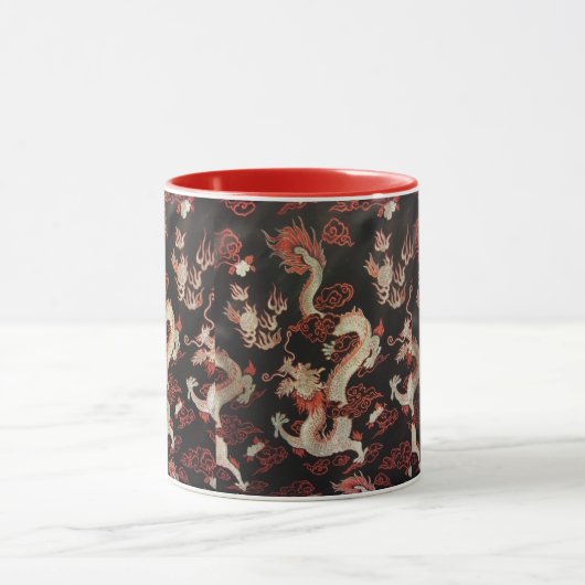 Silberchinesischer Drache Tasse (Zentrum)