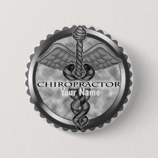Silberchiropraktiker Button (Vorderseite)