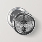 Silberchiropraktiker Button (Vorne & Hinten)