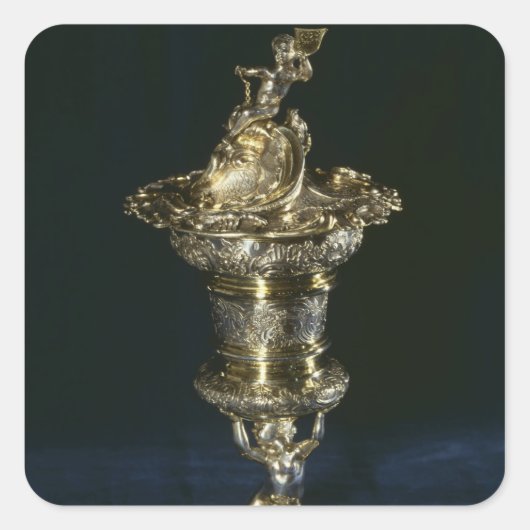 Silbercup aus Augsburg Quadratischer Aufkleber (Vorderseite)