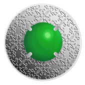 SilberDamast mit einem Imitat-Jadestein Keramikknauf (Vorderseite)