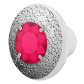 SilberDamast mit Ruby-Edelstein aus Imitaten Keramikknauf (Rechts)