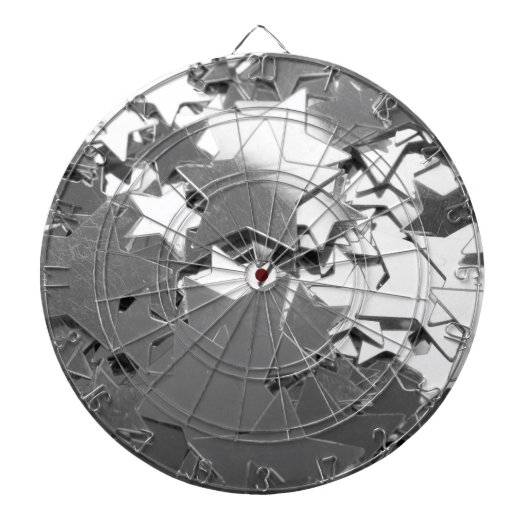 Silberdekorative Sterne Dartscheibe (vorne)