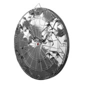 Silberdekorative Sterne Dartscheibe (Vorderseite rechts)