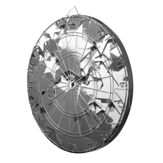 Silberdekorative Sterne Dartscheibe (Vorderseite rechts)