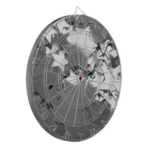 Silberdekorative Sterne Dartscheibe (Vorderseite Links)