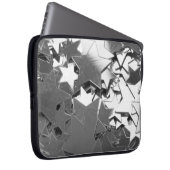 Silberdekorative Sterne Laptopschutzhülle (Vorne Rechts)