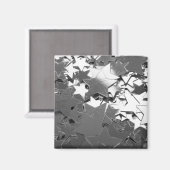 Silberdekorative Sterne Magnet (Vorderseite/Rückseite)