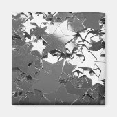 Silberdekorative Sterne Magnet (Vorne)