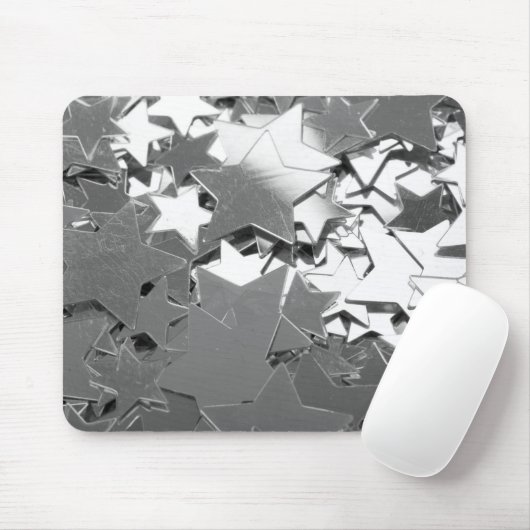 Silberdekorative Sterne Mousepad (Mit Mouse)