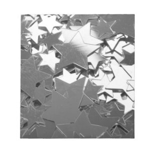 Silberdekorative Sterne Notizblock