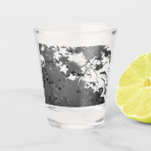 Silberdekorative Sterne Schnapsglas (Vorderseite)