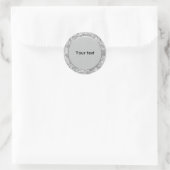 Silberdesign Runder Aufkleber (Tasche)