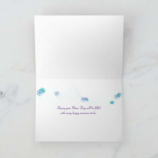 Silberdiamant abstrakter Tag Karte (Innenseite)