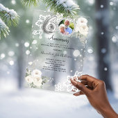 Silberdiamanten-Florale 60. Acryleinladungen