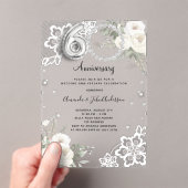 Silberdiamanten-Florale 60. Acryleinladungen (Insitu (Handheld))