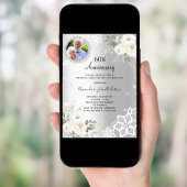 Silberdiamanten-Florale 60. Einladung