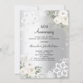 Silberdiamanten-Florale 60. Einladung (Vorderseite)