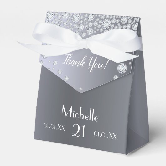 Silberdiamanten zum Geburtstag Geschenkschachtel (Vorderseite)