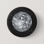 Silberdiskoball Button (Vorderseite)