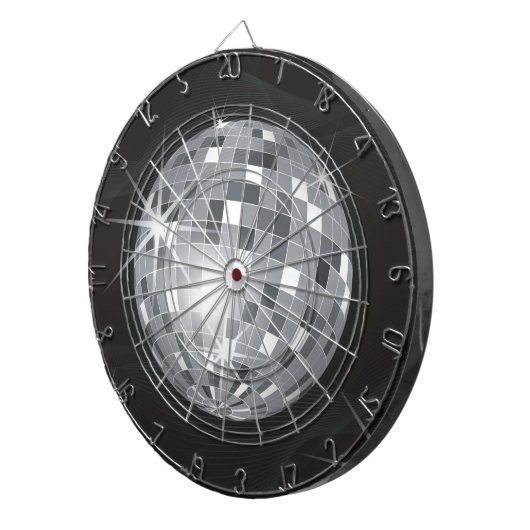 Silberdiskoball Dartscheibe (Vorderseite rechts)