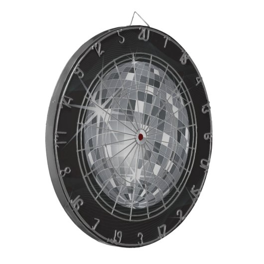 Silberdiskoball Dartscheibe (Vorderseite Links)