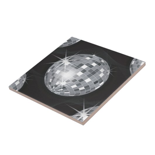 Silberdiskoball Fliese (Seite)