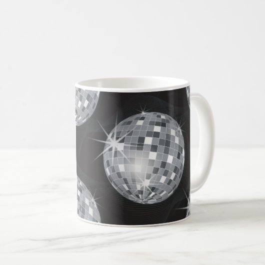 Silberdiskoball Kaffeetasse (VorderseiteRechts)