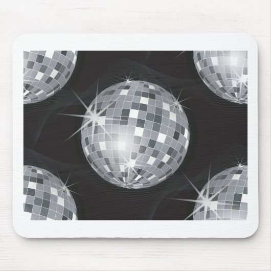 Silberdiskoball Mousepad (Vorne)