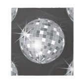 Silberdiskoball Notizblock (Vorderseite)